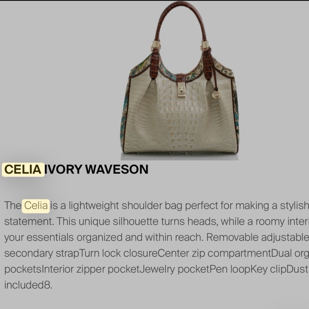 Brahmin Celia Waveson Shoulder Bag - Picture 7 of 7